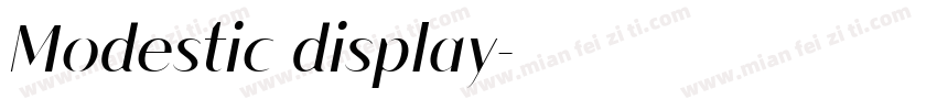 Modestic display字体转换